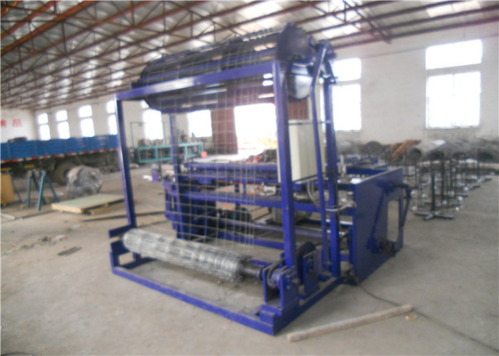 Hinged Joint Cattle Grassland Fence Machine Blue Color 2400mm Width Steel