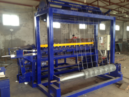 Hinged Joint Cattle Grassland Fence Machine Blue Color 2400mm Width Steel